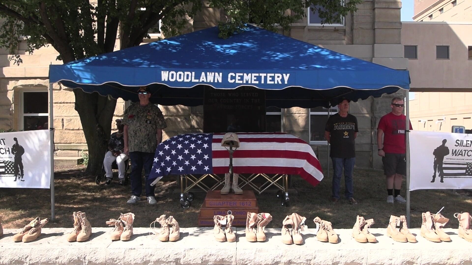Veterans & volunteers stand guard to raise awareness of veteran suicide in Lima at “Silent Watch”